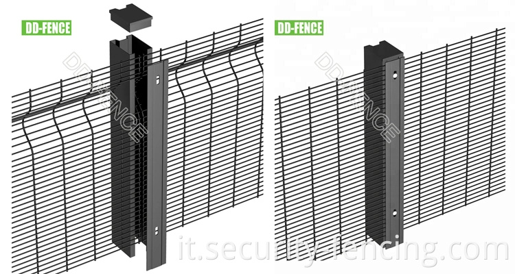 Cina HDG o Polvera Black 358 Fence di sicurezza